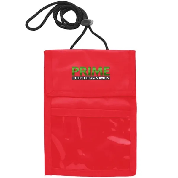 Neck wallet with clear front and back windows and zipper pocket,... from ASI 39552 BEL Promo