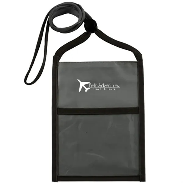 Nylon neck wallet with two-tone double window pouch and 3/8" adjustable... from ASI 39552 BEL Promo