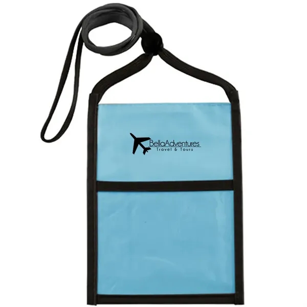 Nylon neck wallet with two-tone double window pouch and 3/8" adjustable... from ASI 39552 BEL Promo