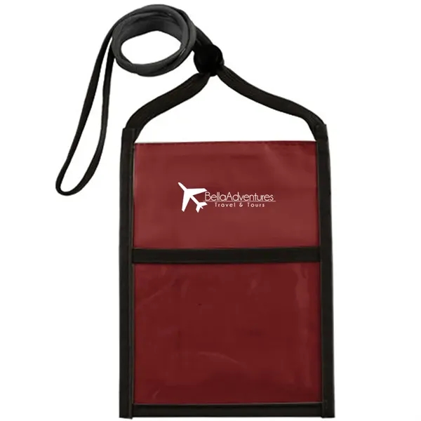 Nylon neck wallet with two-tone double window pouch and 3/8" adjustable... from ASI 39552 BEL Promo