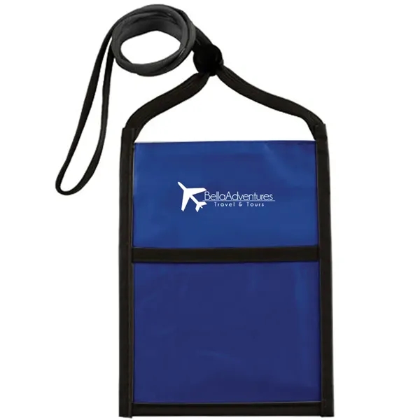 Nylon neck wallet with two-tone double window pouch and 3/8" adjustable... from ASI 39552 BEL Promo