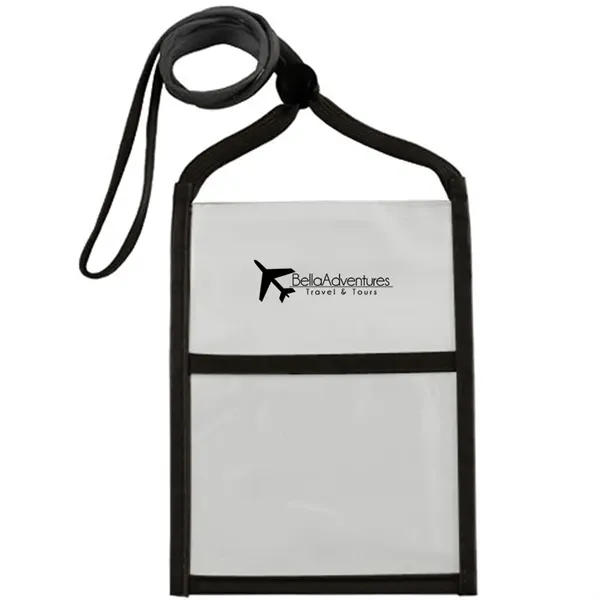 Nylon neck wallet with two-tone double window pouch and 3/8" adjustable... from ASI 39552 BEL Promo
