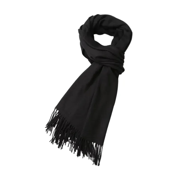 Acrylic women fringe scarf plus 1 color embroidery logo on 1... from ASI 37218 Athena Promo (tm)