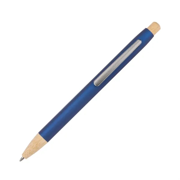 The Charon Aluminum Ballpoint Pen w/Bamboo Clicker & Tip combines sleek... from ASI 84592 St Regis Group