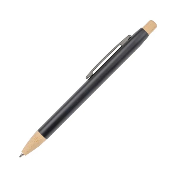 The Charon Aluminum Ballpoint Pen w/Bamboo Clicker & Tip combines sleek... from ASI 84592 St Regis Group