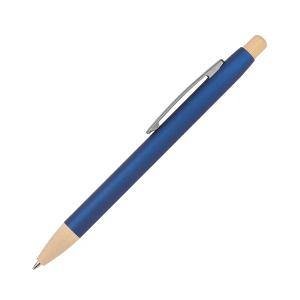 The Charon Aluminum Ballpoint Pen w/Bamboo Clicker & Tip combines sleek... from ASI 84592 St Regis Group