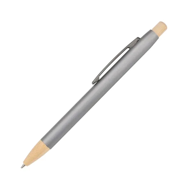 The Charon Aluminum Ballpoint Pen w/Bamboo Clicker & Tip combines sleek... from ASI 84592 St Regis Group
