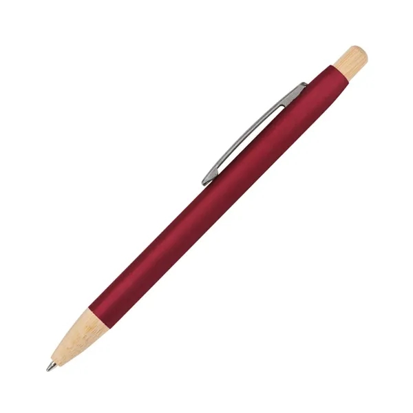 The Charon Aluminum Ballpoint Pen w/Bamboo Clicker & Tip combines sleek... from ASI 84592 St Regis Group