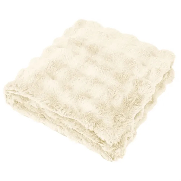 Faux Fur rPET Bubble Blanket... from ASI 61125 Hit Promotional Products