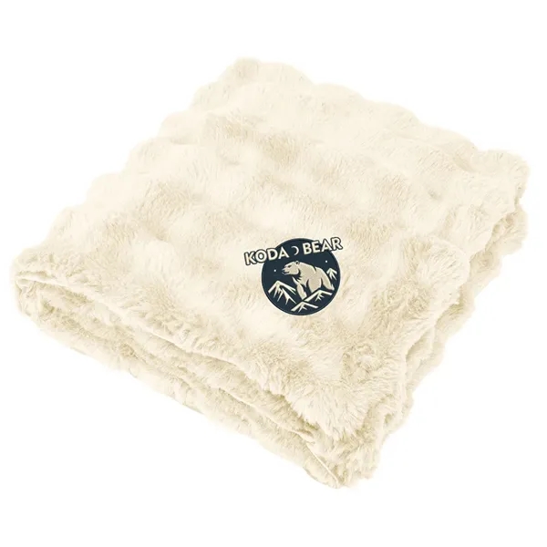 Faux Fur rPET Bubble Blanket... from ASI 61125 Hit Promotional Products