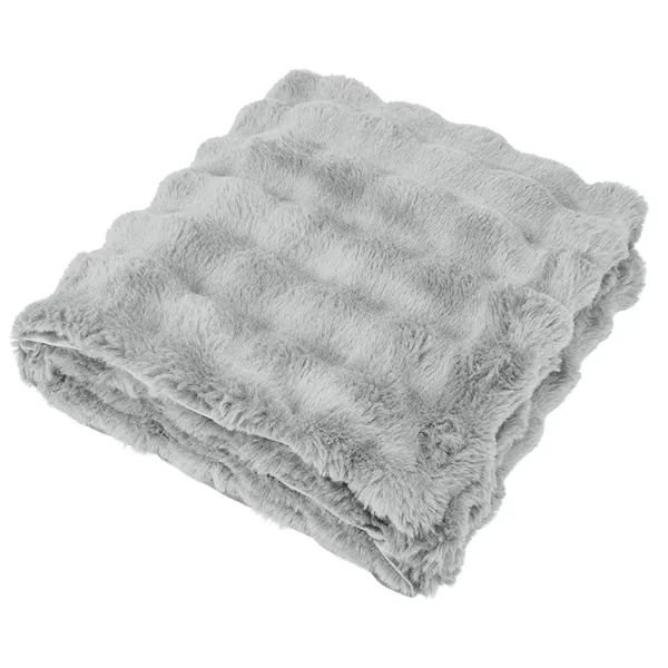 Faux Fur rPET Bubble Blanket... from ASI 61125 Hit Promotional Products