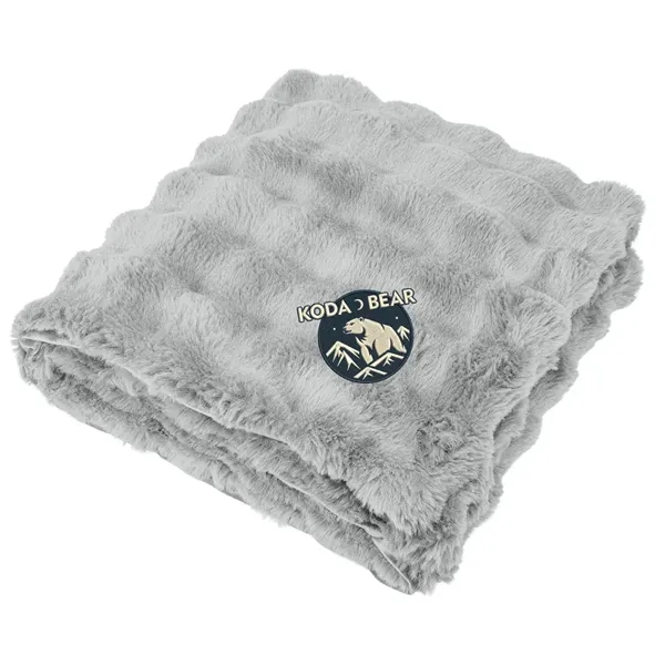 Faux Fur rPET Bubble Blanket... from ASI 61125 Hit Promotional Products