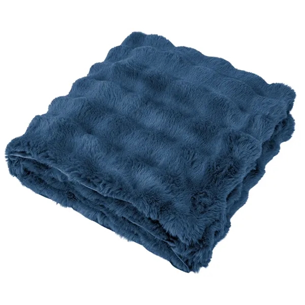 Faux Fur rPET Bubble Blanket... from ASI 61125 Hit Promotional Products