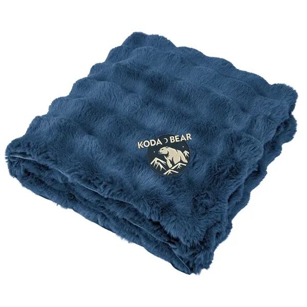 Faux Fur rPET Bubble Blanket... from ASI 61125 Hit Promotional Products