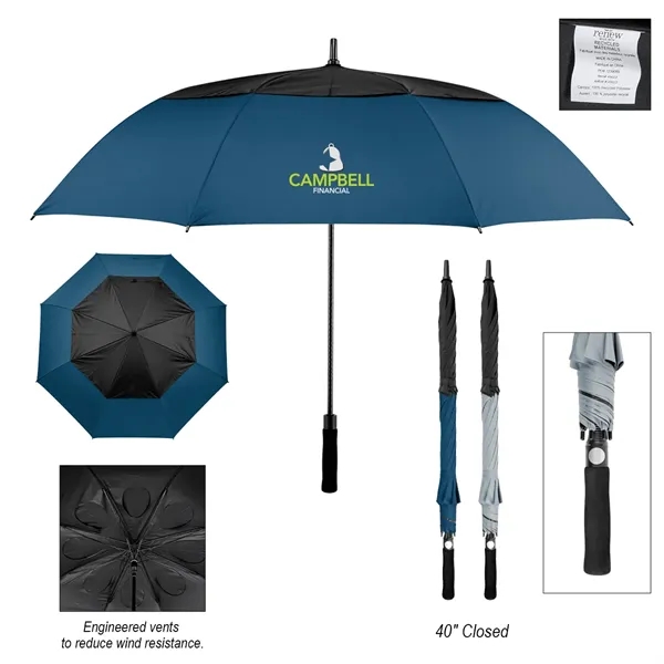 60" Arc Vented Umbrella with 100% rPET canopy... from ASI 61125 Hit Promotional Products