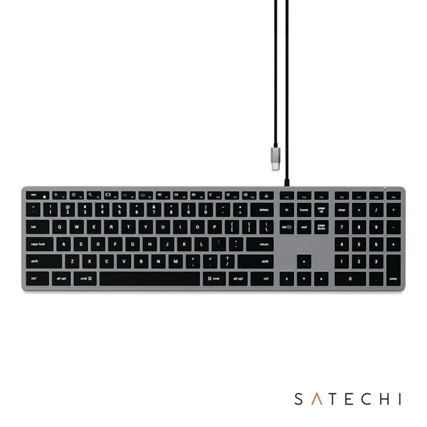 The Satechi Slim W3 Wired Backlit Keyboard is designed for Mac... from ASI 84592 St Regis Group