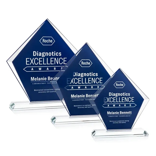 A magnificent Starfire award with a centered Sapphire accent and mounted... from ASI 84592 St Regis Group / St Regis