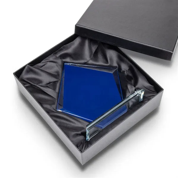A magnificent Starfire award with a centered Sapphire accent and mounted... from ASI 84592 St Regis Group / St Regis