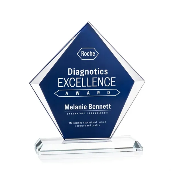 A magnificent Starfire award with a centered Sapphire accent and mounted... from ASI 84592 St Regis Group / St Regis