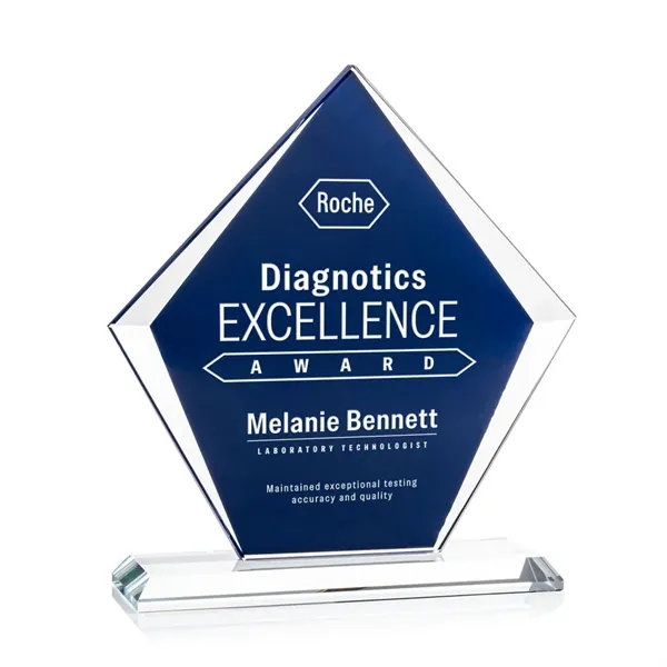 A magnificent Starfire award with a centered Sapphire accent and mounted... from ASI 84592 St Regis Group / St Regis