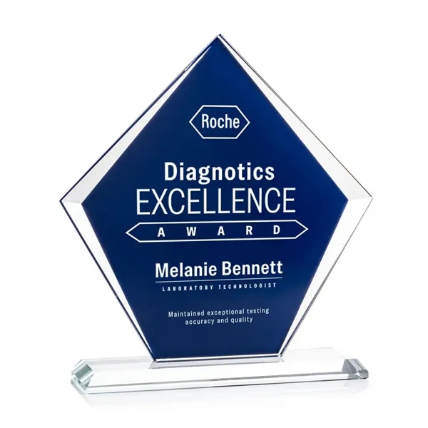 A magnificent Starfire award with a centered Sapphire accent and mounted... from ASI 84592 St Regis Group / St Regis