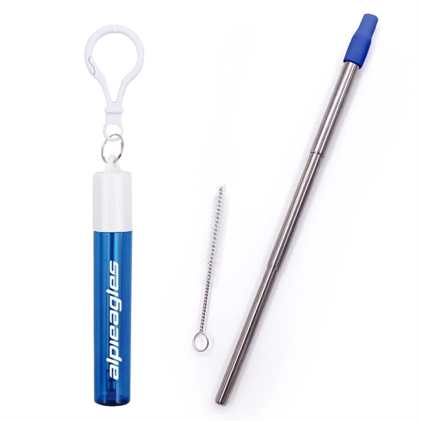 3pcs stainless steel straw set: one straigt, one bent, and a... from ASI 98766 Yanlee Trading Co Ltd / Delite Promotional Products