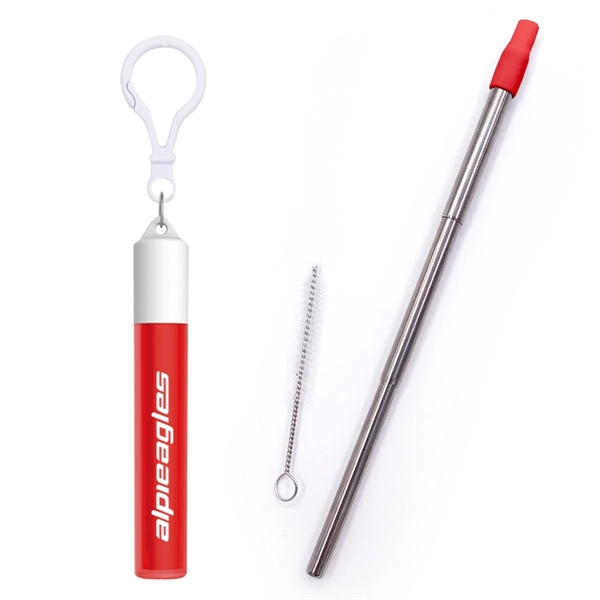 3pcs stainless steel straw set: one straigt, one bent, and a... from ASI 98766 Yanlee Trading Co Ltd / Delite Promotional Products