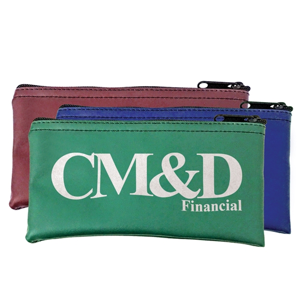 Texo leather vinyl bank bag is used for carrying money to... from ASI 65603 Kool Trends