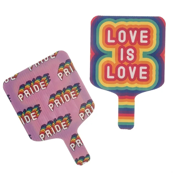 Corrugated plastic Pride hand fans.... from ASI 77280 Pepco Poms / Pepco Poms