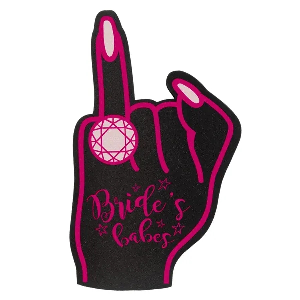 22" ring finger shaped foam hand imprinted with waterproof ink.... from ASI 77280 Pepco Poms / Pepco Poms