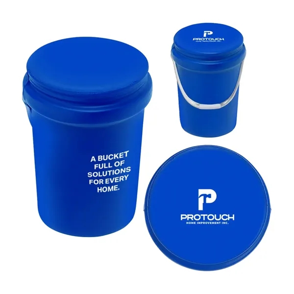 5-gallon bucket-shaped stress reliever made of PU foam.... from ASI 63549 Jornik Manufacturing Corp