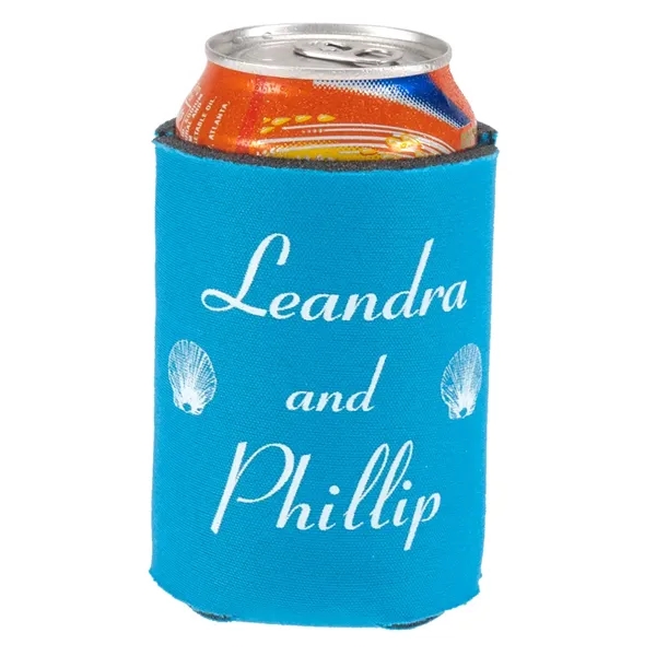Custom Screen Printed Wedding Can Cooler