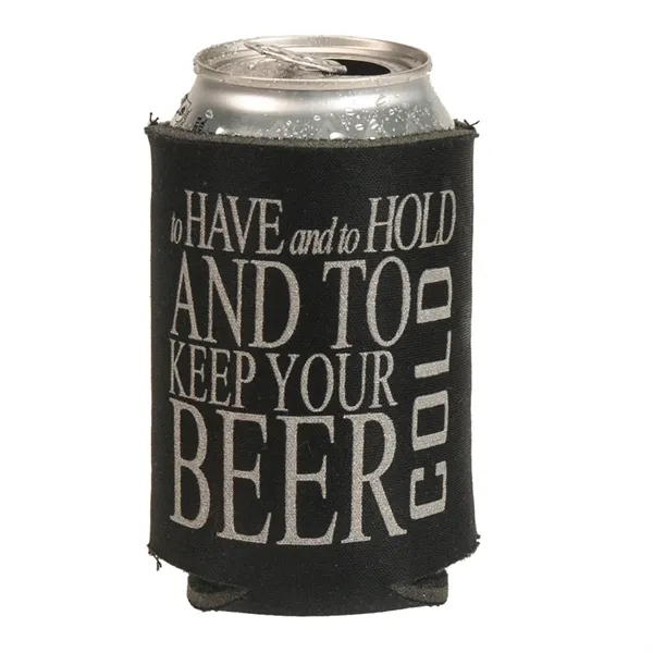 Custom Screen Printed Wedding Can Cooler