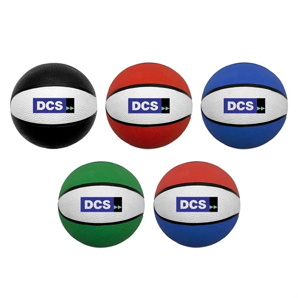 5" Mini Two-Tone Rubber Basketball... from ASI 98360 WOWLine
