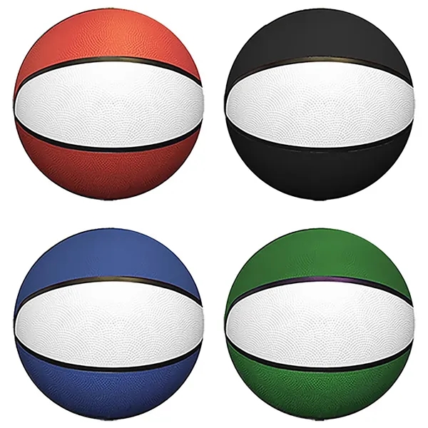 7" Mid-Size Two Tone Rubber Basketball with athletic valve.... from ASI 98360 WOWLine