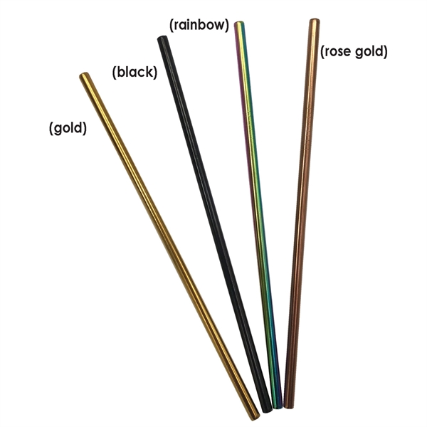 2pcs stainless steel straw set: one colored straw, one brush... from ASI 98766 Yanlee Trading Co Ltd / Delite Promotional Products