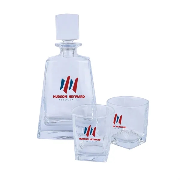Wellington Baron Whiskey Decanter & Glasses Set... from ASI 67866 Logomark/Valumark