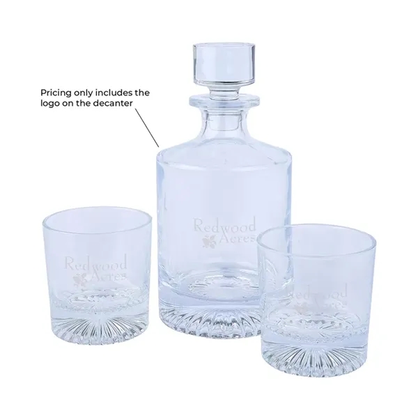 Wellington Kingsley Whiskey Decanter & Glasses Set... from ASI 67866 Logomark/Valumark