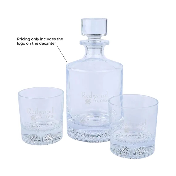 Wellington Kingsley Whiskey Decanter & Glasses Set... from ASI 67866 Logomark/Valumark