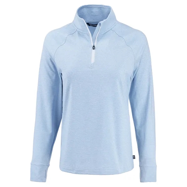 Cutter & Buck Adapt Recycled Soft Knit Stripe Womens Quar...... from ASI 47965 Cutter & Buck