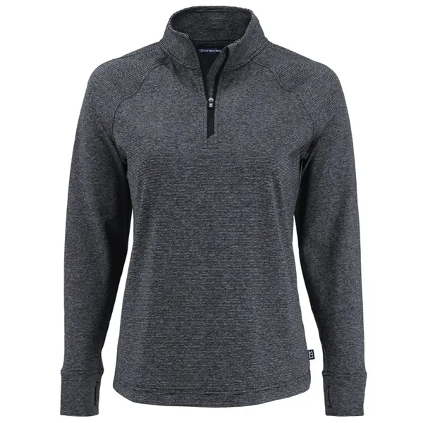 Cutter & Buck Adapt Recycled Soft Knit Stripe Womens Quar...... from ASI 47965 Cutter & Buck