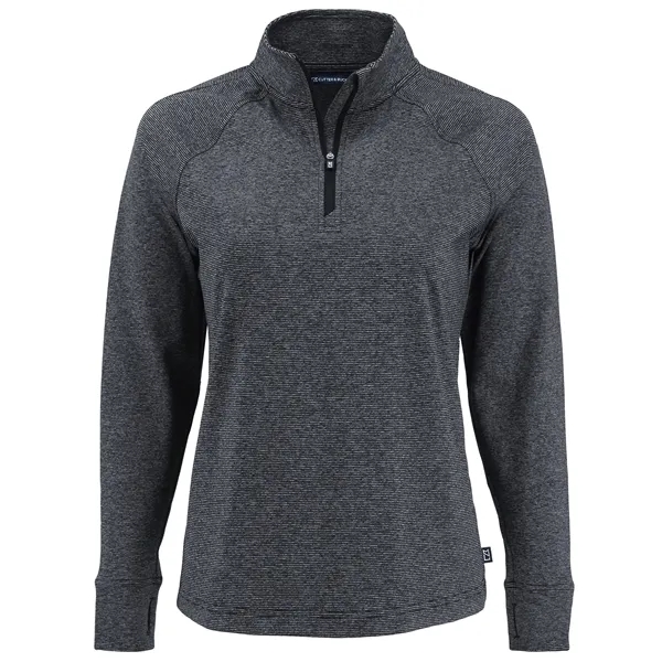 Cutter & Buck Adapt Recycled Soft Knit Stripe Womens Quar...... from ASI 47965 Cutter & Buck
