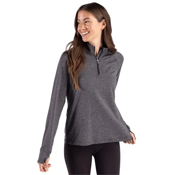 Cutter & Buck Adapt Recycled Soft Knit Stripe Womens Quar...... from ASI 47965 Cutter & Buck