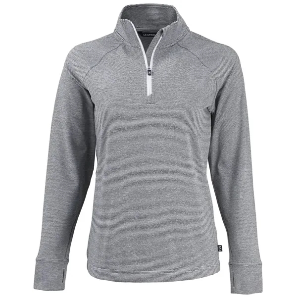 Cutter & Buck Adapt Recycled Soft Knit Stripe Womens Quar...... from ASI 47965 Cutter & Buck