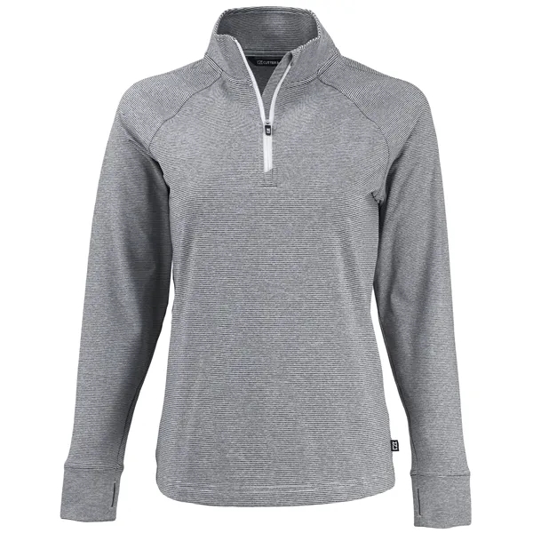 Cutter & Buck Adapt Recycled Soft Knit Stripe Womens Quar...... from ASI 47965 Cutter & Buck