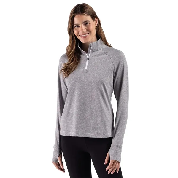 Cutter & Buck Adapt Recycled Soft Knit Stripe Womens Quar...... from ASI 47965 Cutter & Buck