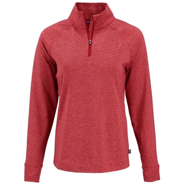 Cutter & Buck Adapt Recycled Soft Knit Stripe Womens Quar...... from ASI 47965 Cutter & Buck