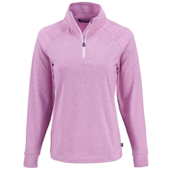 Cutter & Buck Adapt Recycled Soft Knit Stripe Womens Quar...... from ASI 47965 Cutter & Buck