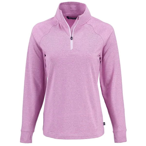 Cutter & Buck Adapt Recycled Soft Knit Stripe Womens Quar...... from ASI 47965 Cutter & Buck