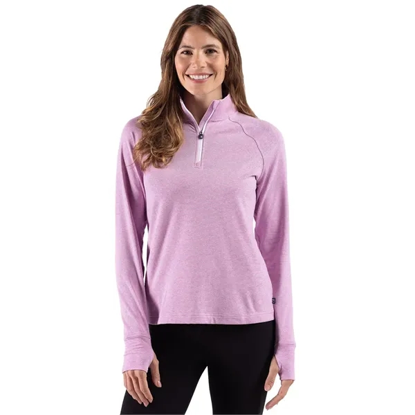 Cutter & Buck Adapt Recycled Soft Knit Stripe Womens Quar...... from ASI 47965 Cutter & Buck